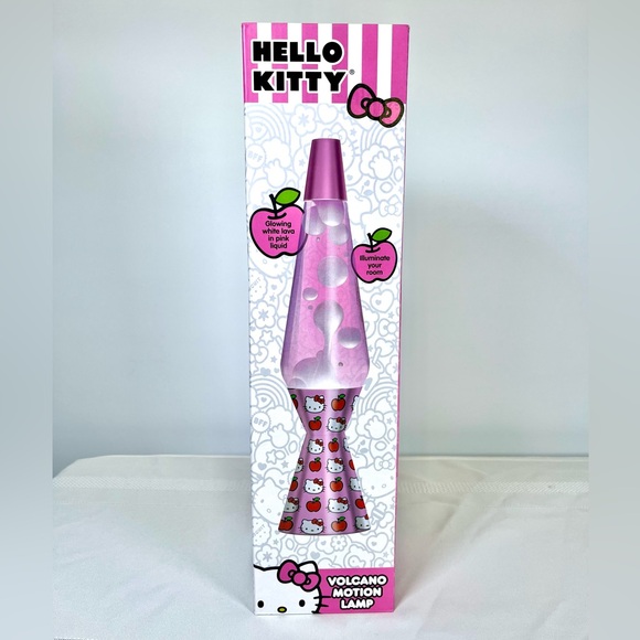 Sanrio Hello Kitty 16" Lava Motion Volcano Lamp White Wax in Pink Liquid 2023 - Picture 1 of 11
